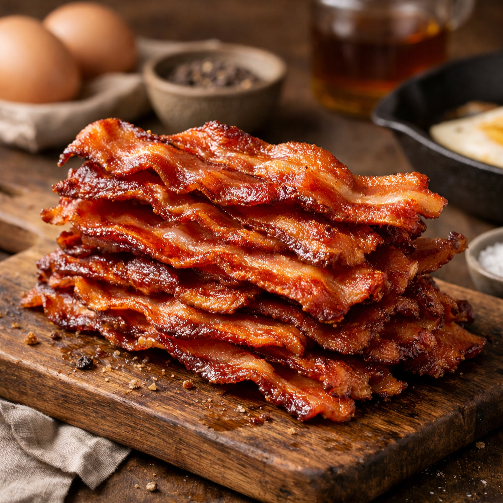 Cured & Smoked Pork Bacon