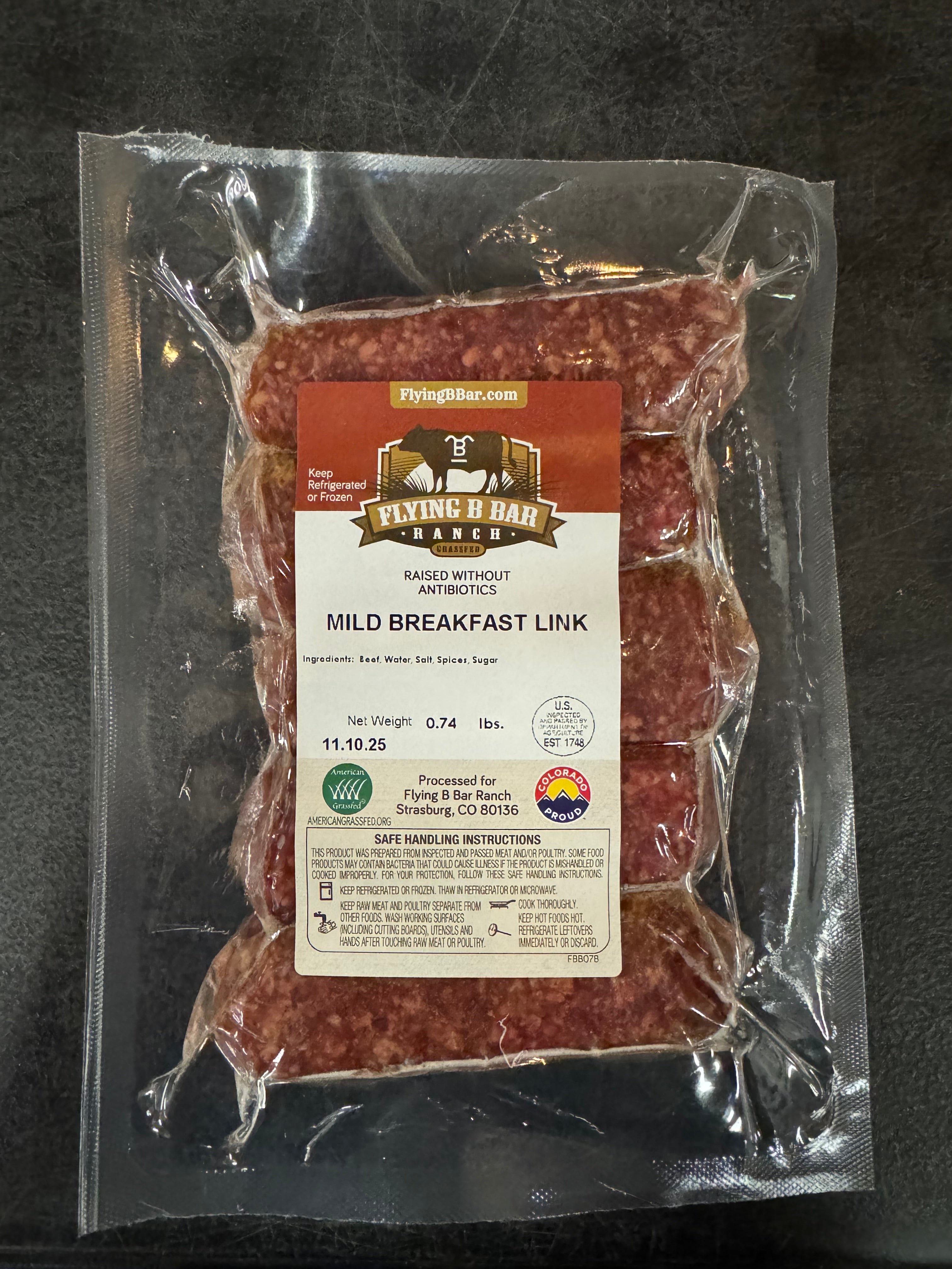 Beef Breakfast Sausages