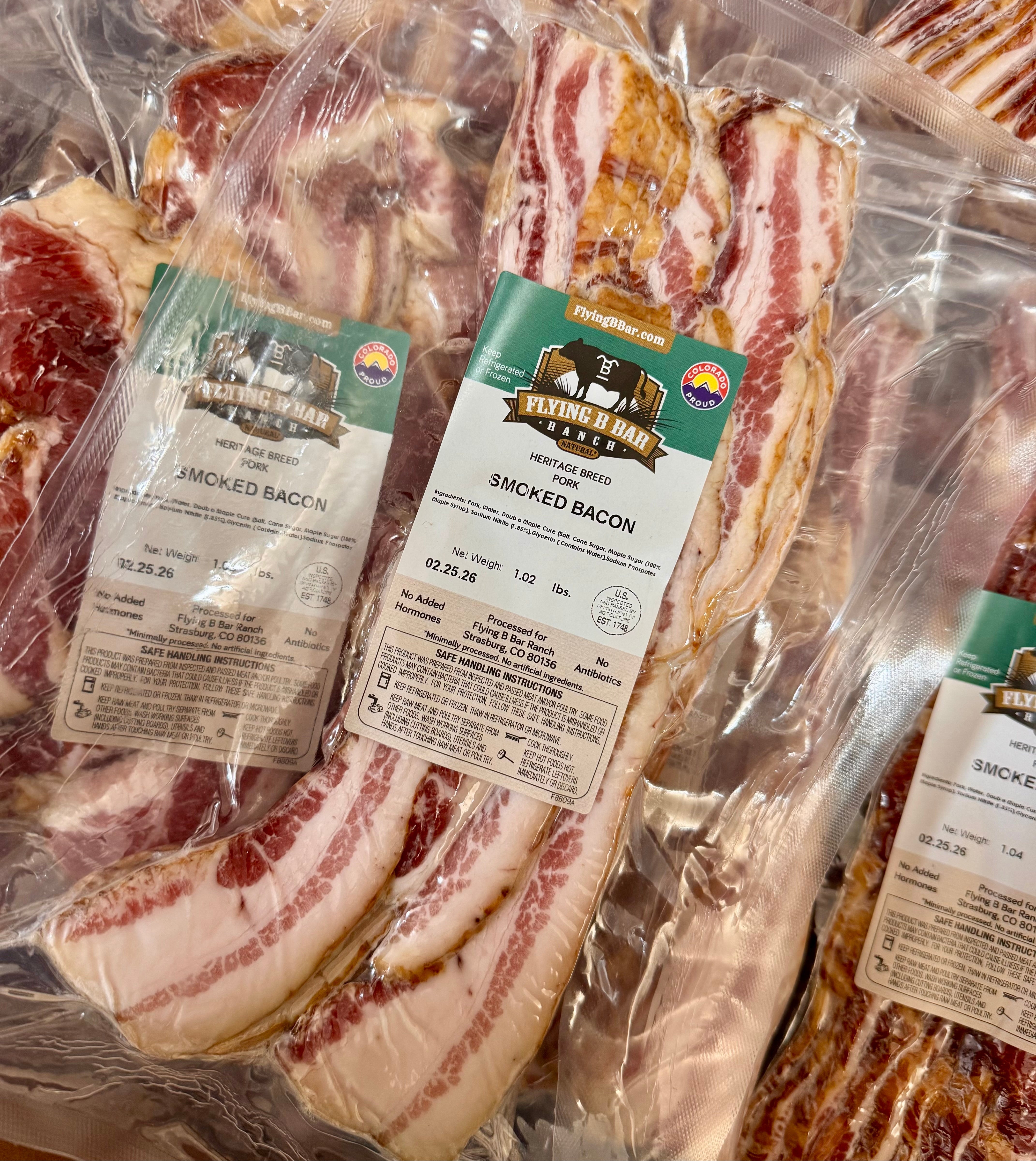 Cured & Smoked Pork Bacon