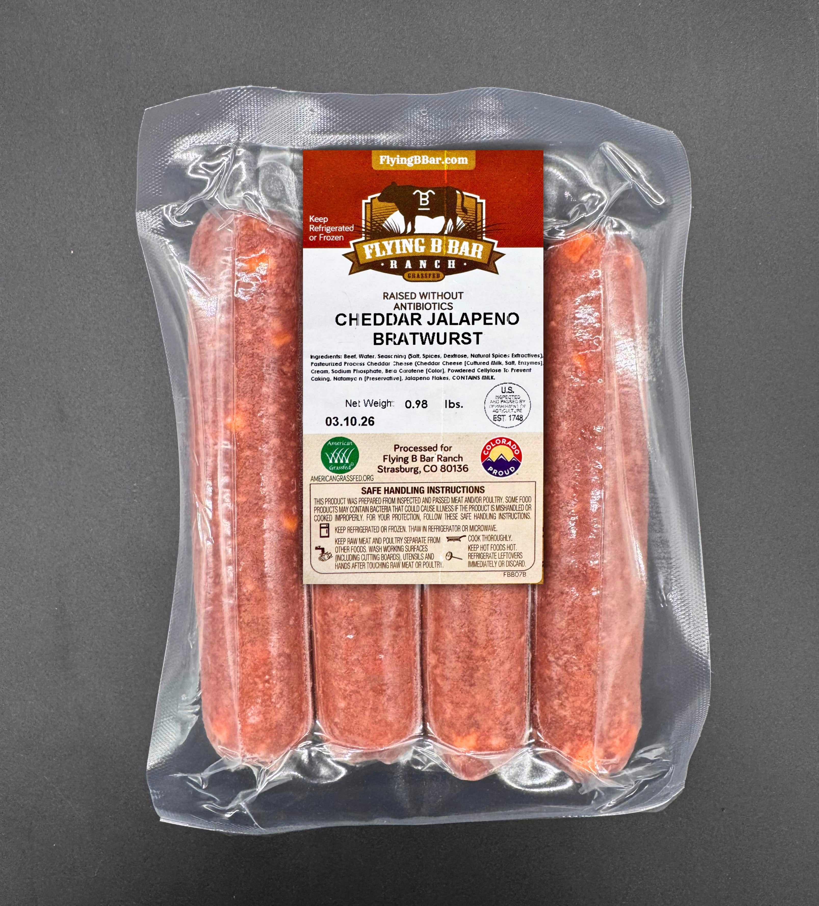 Beef Cheddar Jalapeño Sausages - NEW Product!