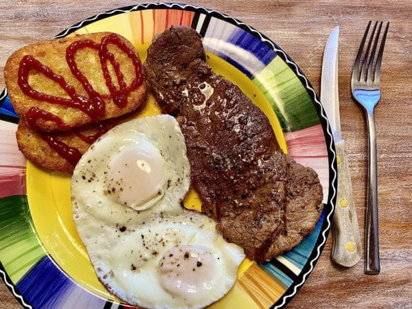 Breakfast New York Strip Steak