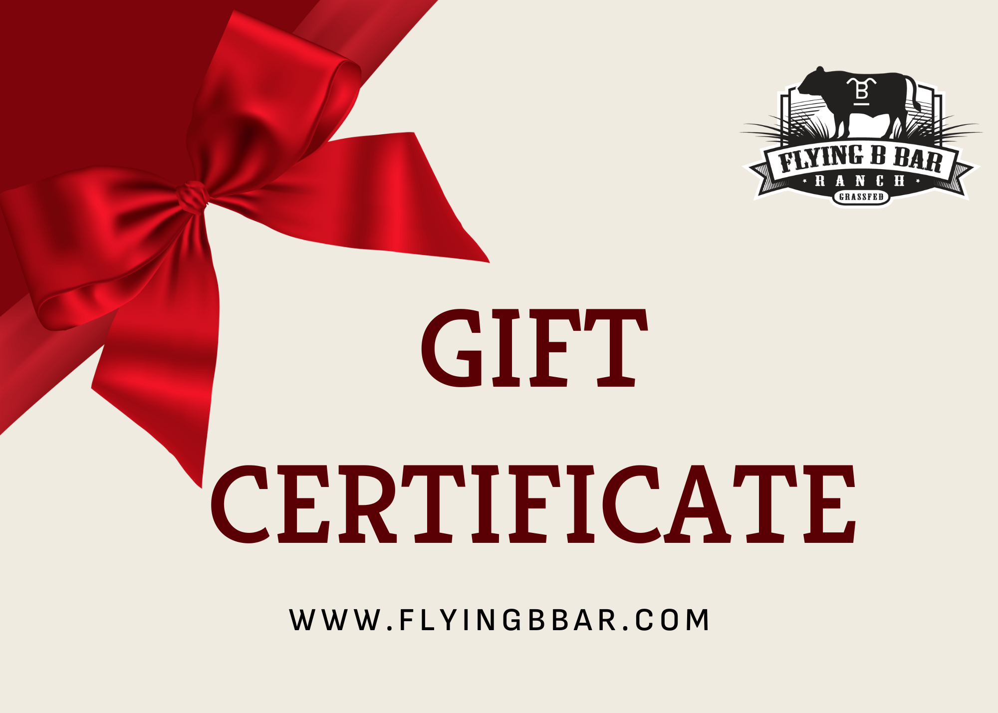 Flying B Bar Ranch Gift Certificate